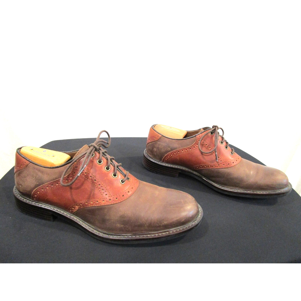 Johnston & Murphy 2 Tone Brown Leather Brogue Oxford Shoes Men 9 M